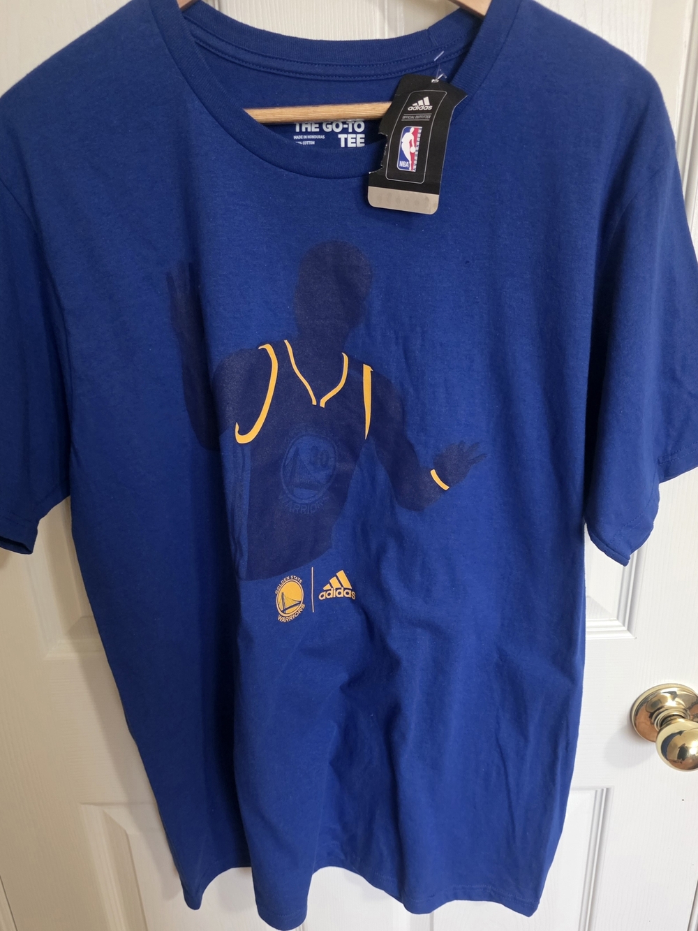 adidas Royal Blue Golden State Warriors Silhouette Tee